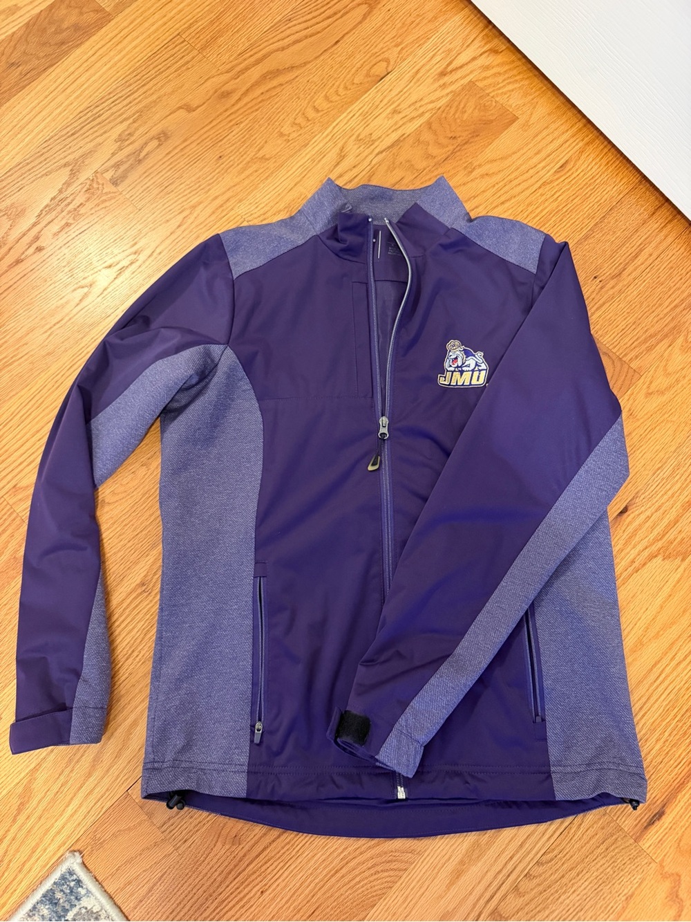 Antigua Purple and Heathered Purple JMU Full-Zip Utility Jacket